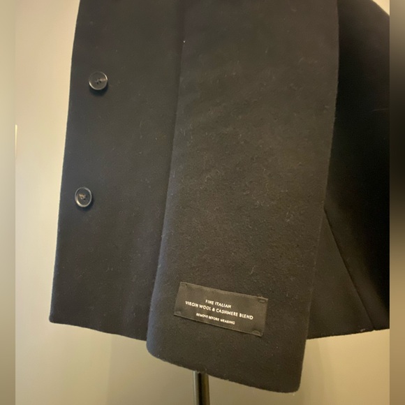 New Artizia Babaton Italian Virgin Wool & Cashmere Lined Coat Jacket Black XS - Picture 7 of 7